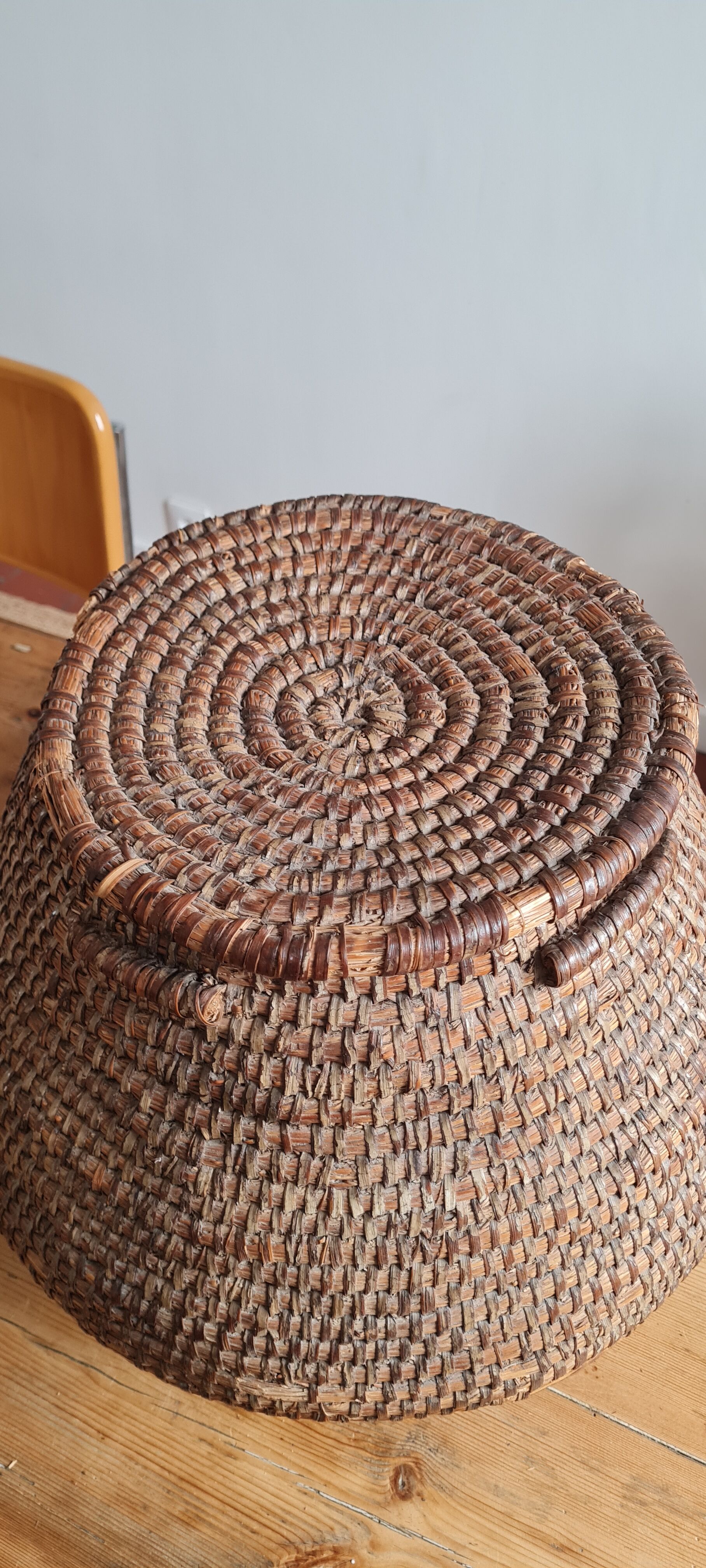 Antique wicker basket