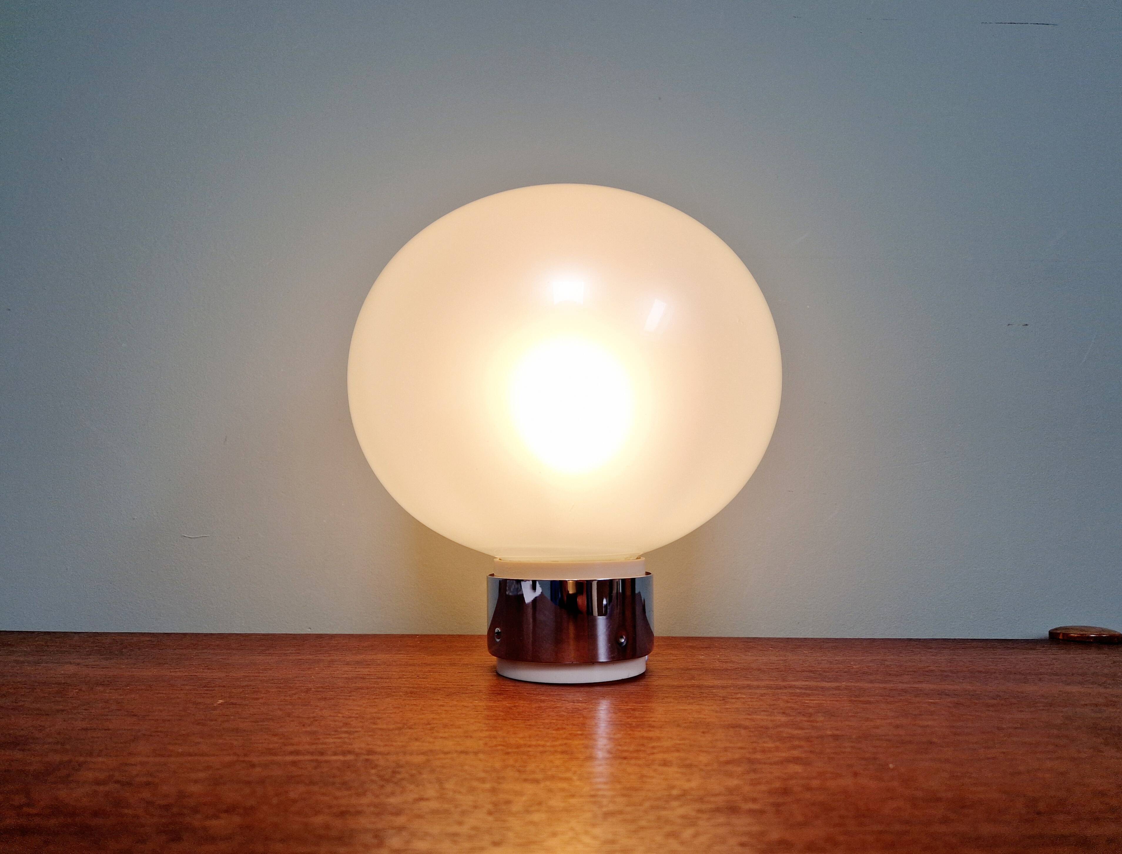 Opal glass ceiling/wall light, design Motoko Ishii, 1970