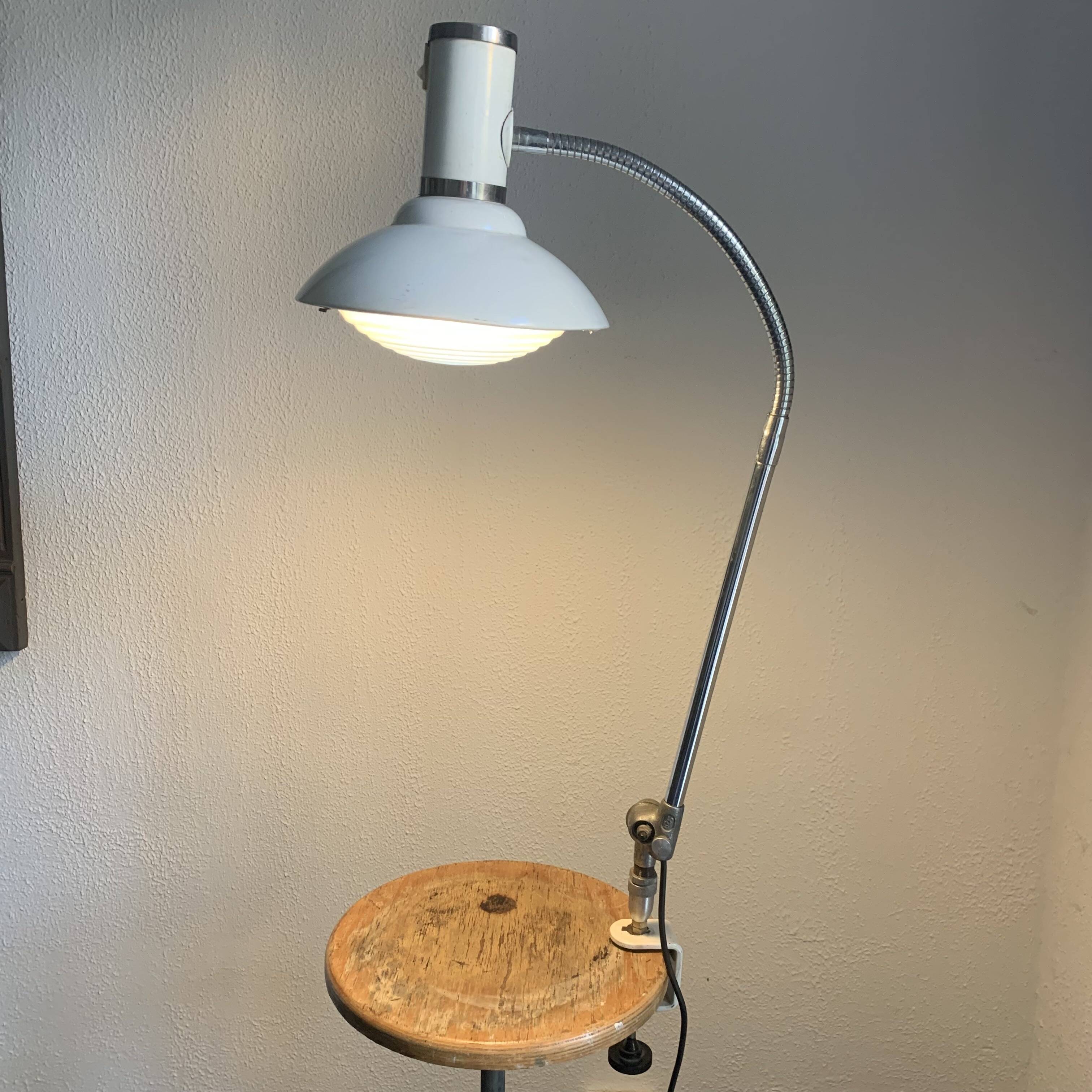 Lampe vintage 1950 industrielle Solr Paris Ferdinand Solere - 75 cm