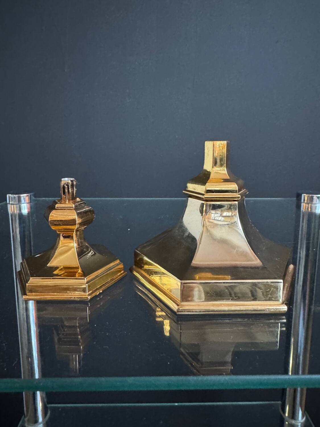 Golden Nagel candlestick from the 1970s.