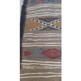 Hand-made multi-coloured hallway carpet made of pure wool  60x90cm