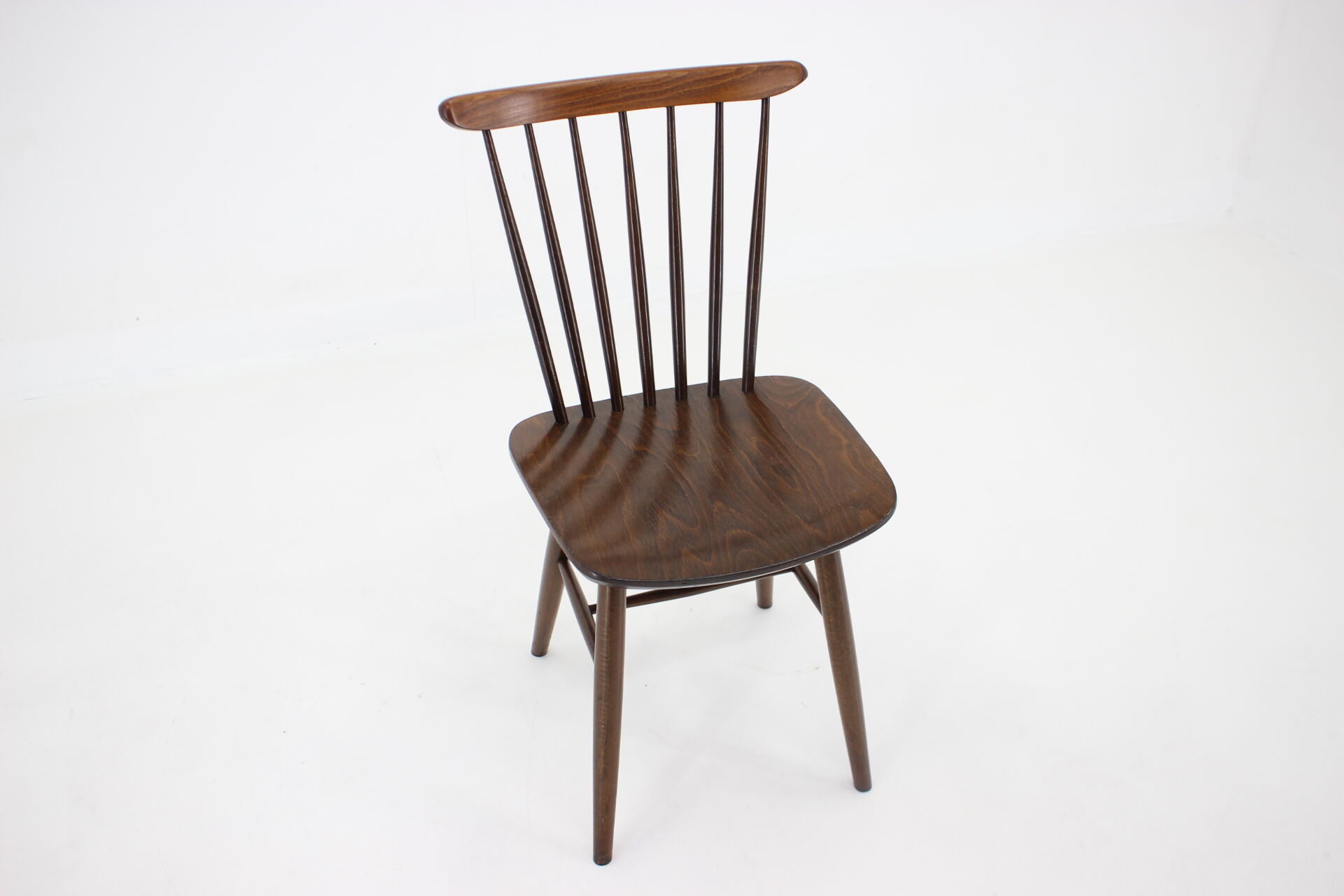 1970s Beech dining chair, Czechoslovakia