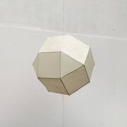 German cocoon pendant lamp from the mid-century by Goldkant Leuchten, Wuppertal.