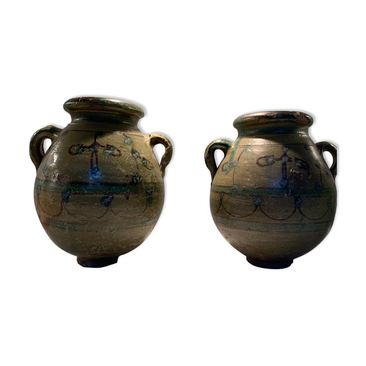 Pair of eared jars beginning. XX° North Africa