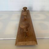 Wooden wall coat rack