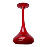Vintage red glass solifleur vase by Cari Zalloni for WMF.