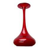 Vase soliflore vintage en verre rouge par Cari Zalloni pour WMF, Allemagne