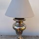 Large silver metal lamp with classic baluster o