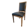 Antique Louis XVI style chair in solid wood and patinated leather.