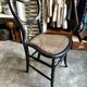 Napoleon III chair in black wood, mother-of-pearl and caning no. 1