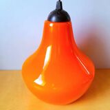 Suspension en opaline orange, Peill & Putzler 70s