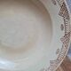 Antique Gien plate in earthenware, brown geometric design – country spirit
