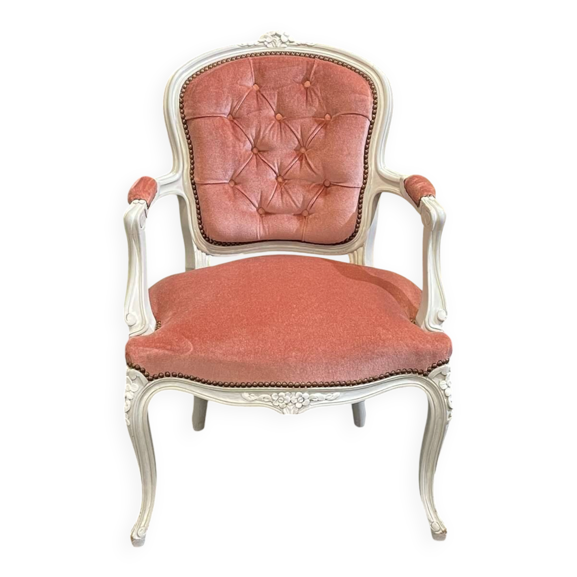 1970s Louis XV style cabriolet armchair