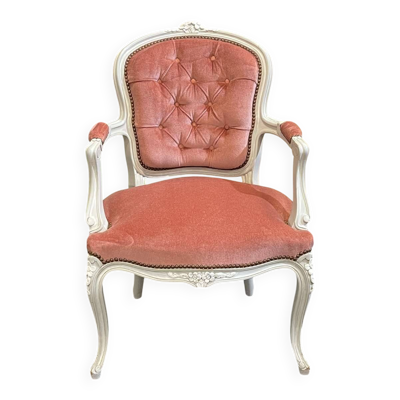 Fauteuil cabriolet de style Louis XV des années 1970