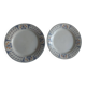 2 antique plates in opaque porcelain from Gien