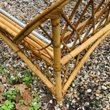 Rattan basket bed 90x190 vintage 1960