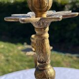 Pair of bronze cherub candlesticks 19th