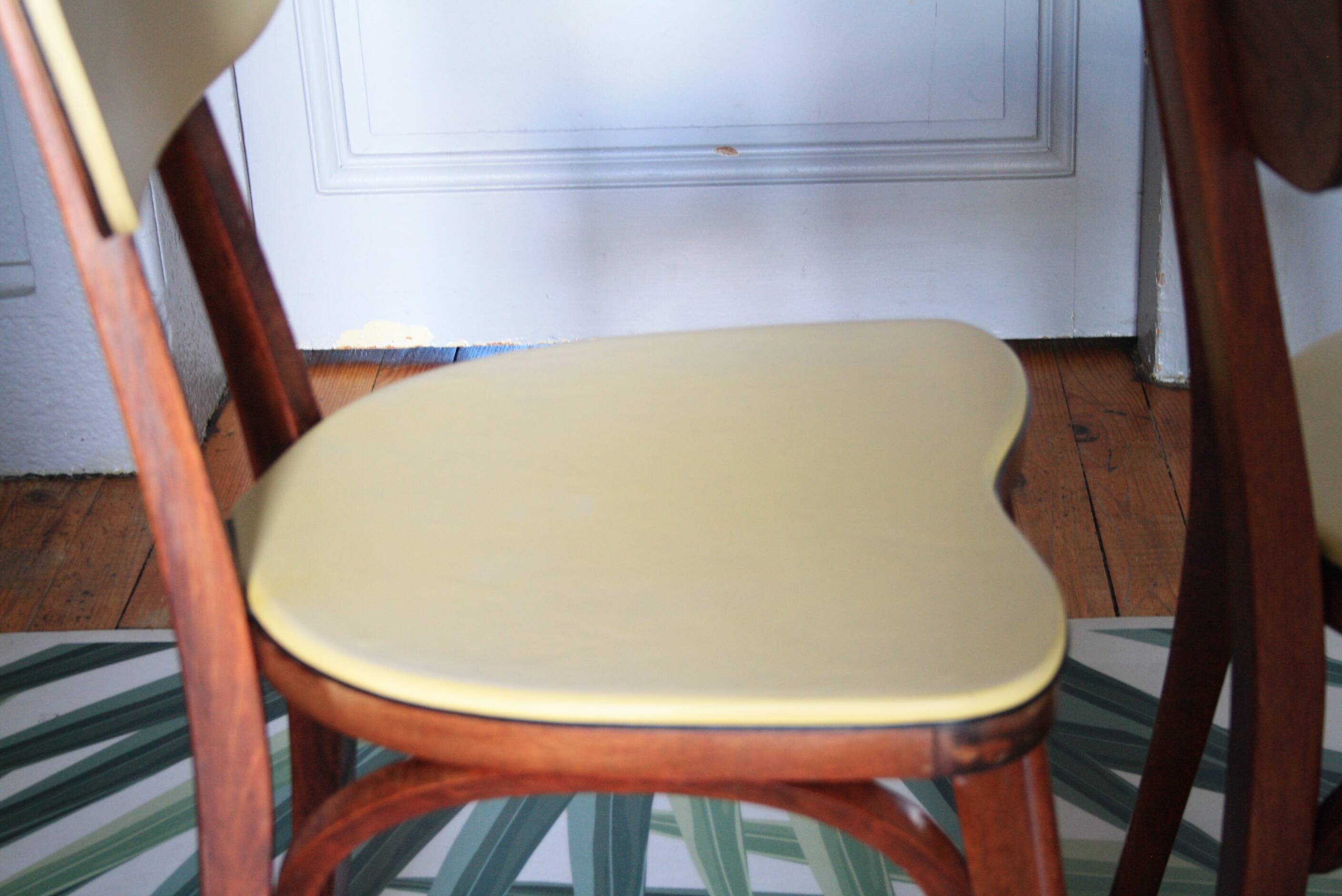 Baumann yellow heart chairs