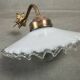Antique wall lamp – opaline collar lamp with brass holder