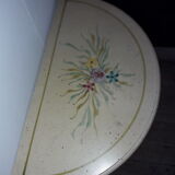 Small half moon console painted