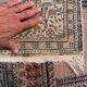 Turkish silk rug shabby vintage, 128x79cm tribal clearance 2510