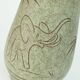 Early 1960s u-keramik mid century ceramic vase model no. 137/30 elephants and palmtrees decor