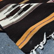 Tapis Kilim turc à motif marocain rayé en 100 % laine, 181x305 cm