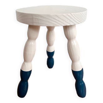 Restored wooden tripod stool