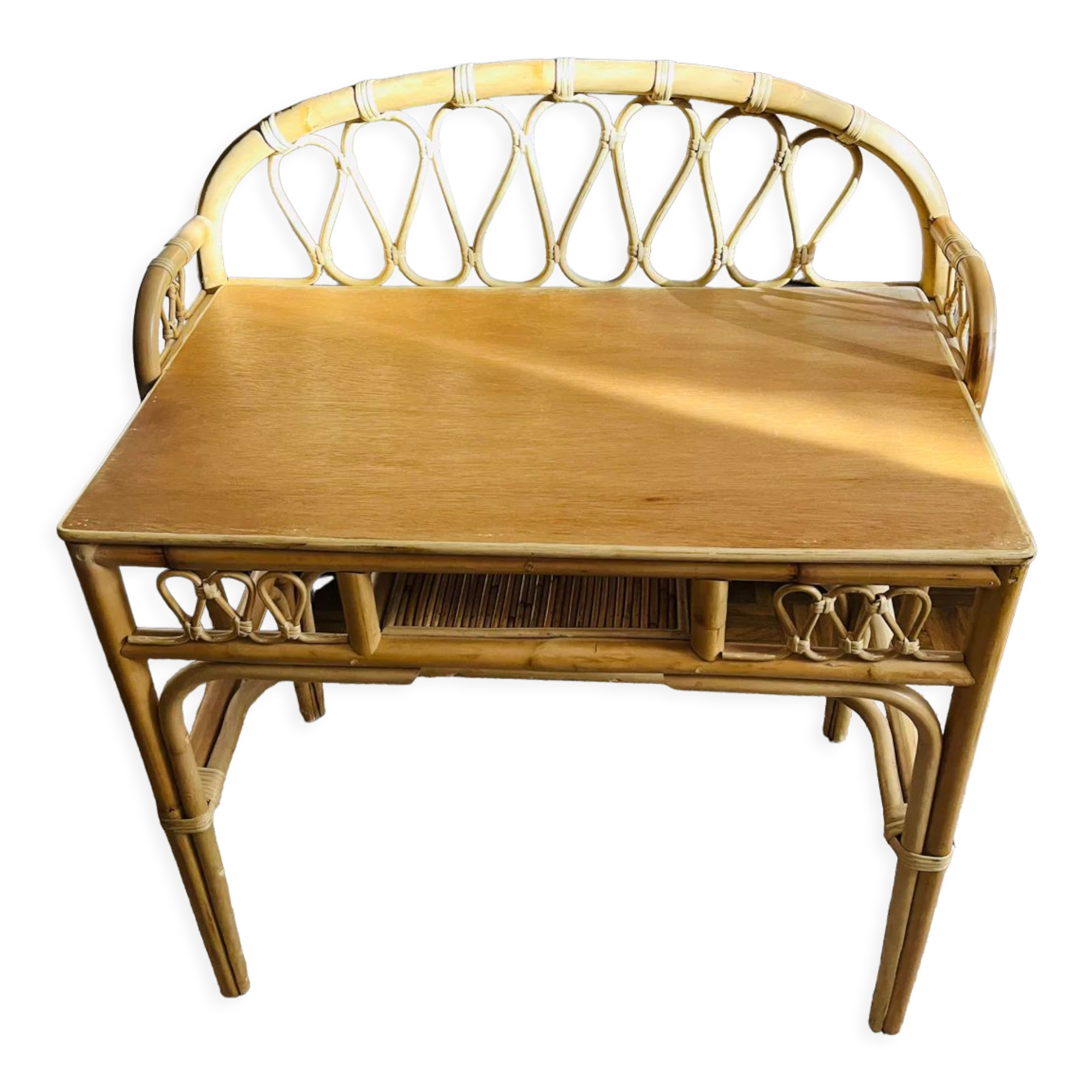 Rattan desk