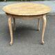 Table de repas ronde, ovale extensible en chêne poncé