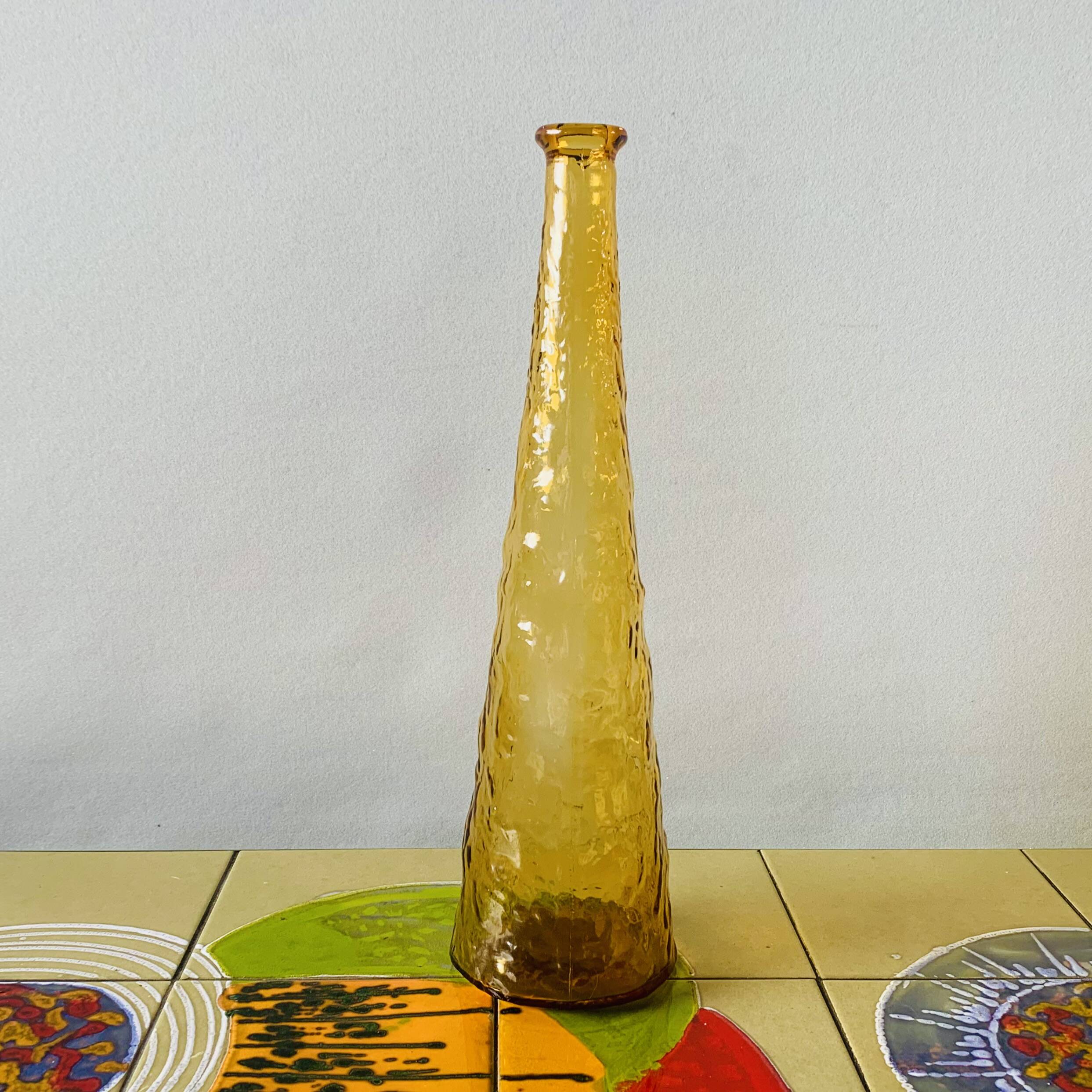 Amber Yellow Empoli Glass Genie Bottle - MCM