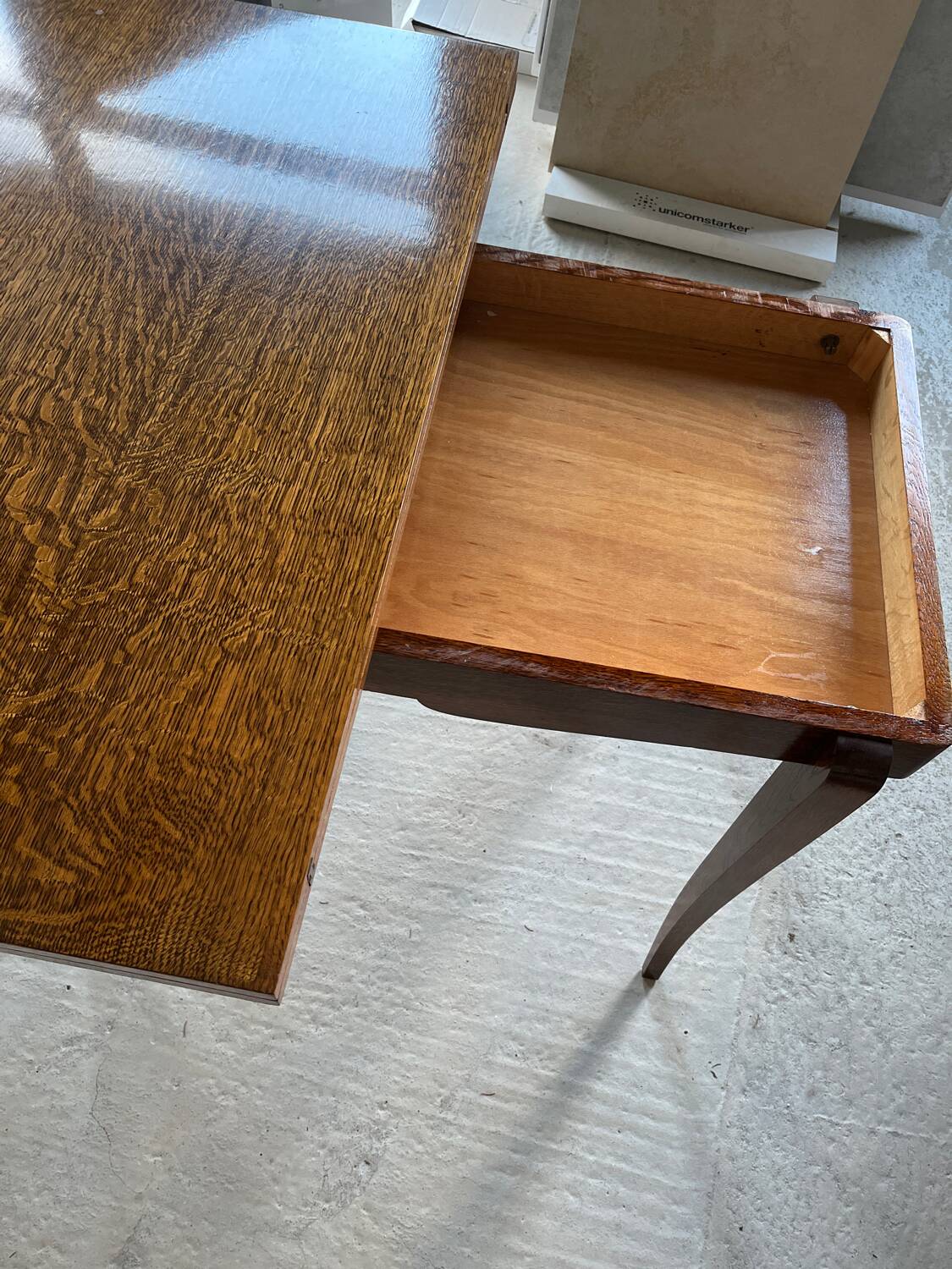 Two-tone art deco gaming table / portfolio desk