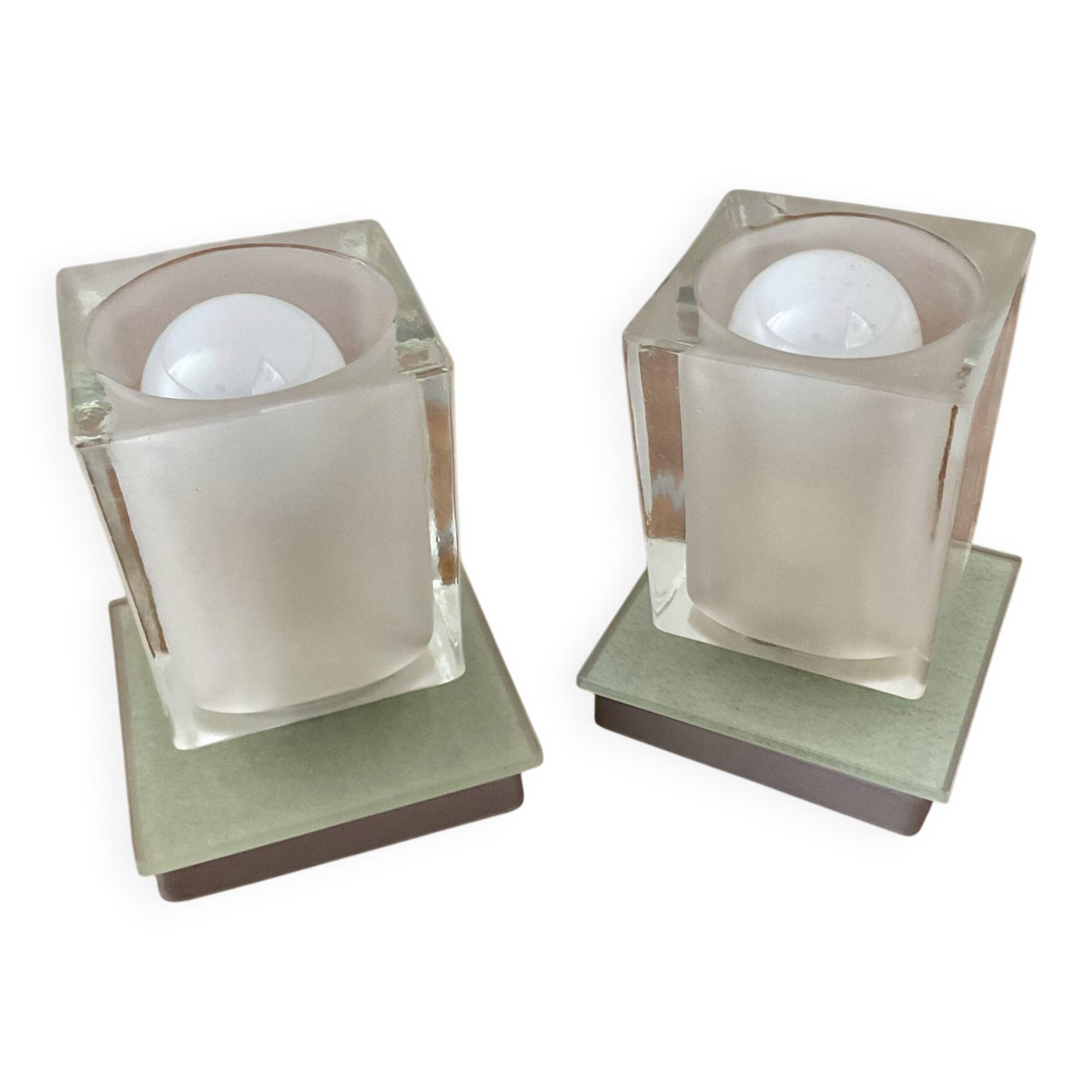 Pair of Ice Cube lamps from the 80s-90s.