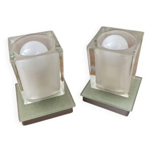 Paire de lampes Ice cube