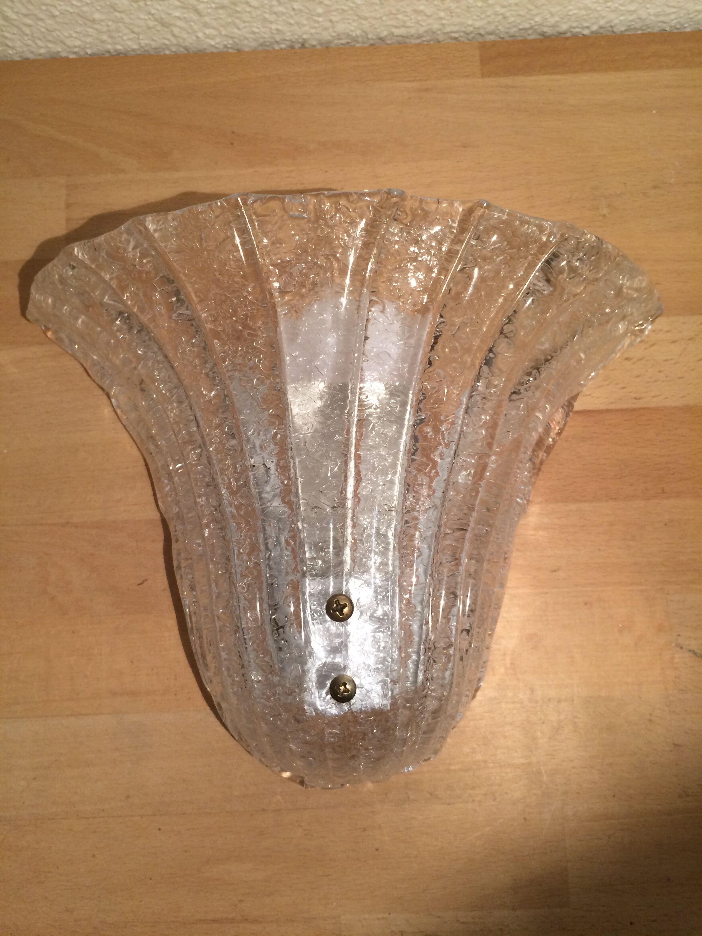 Murano glass shell wall lamp