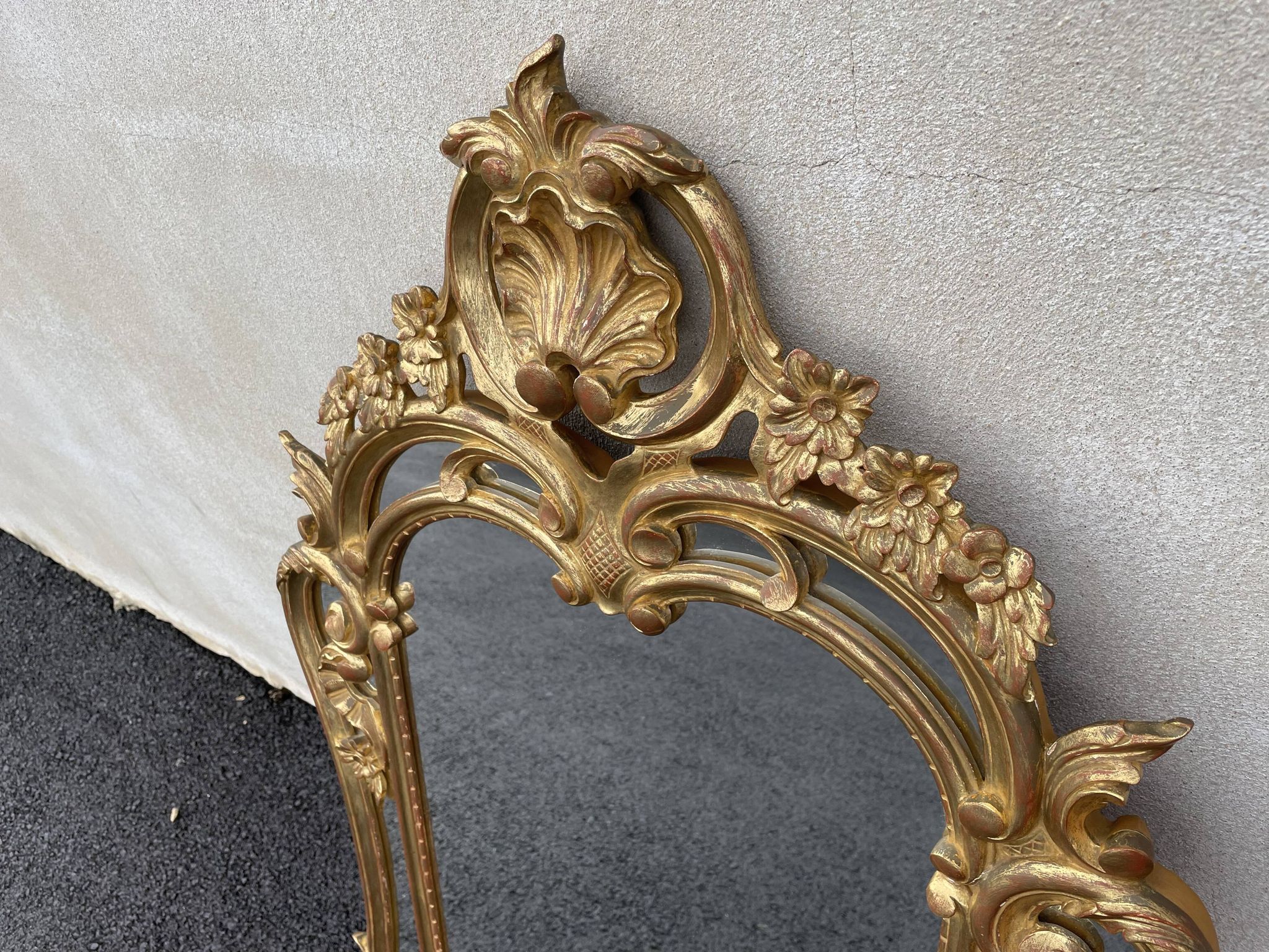 20th century gilded wooden mirror with bezels h120 x l71