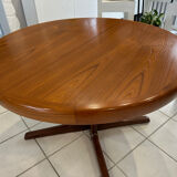 Extensible Baumann teck table vintage 1970