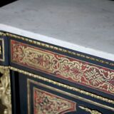 Napoleon III sideboard (late 19th century), marble, Boulle marquetry.