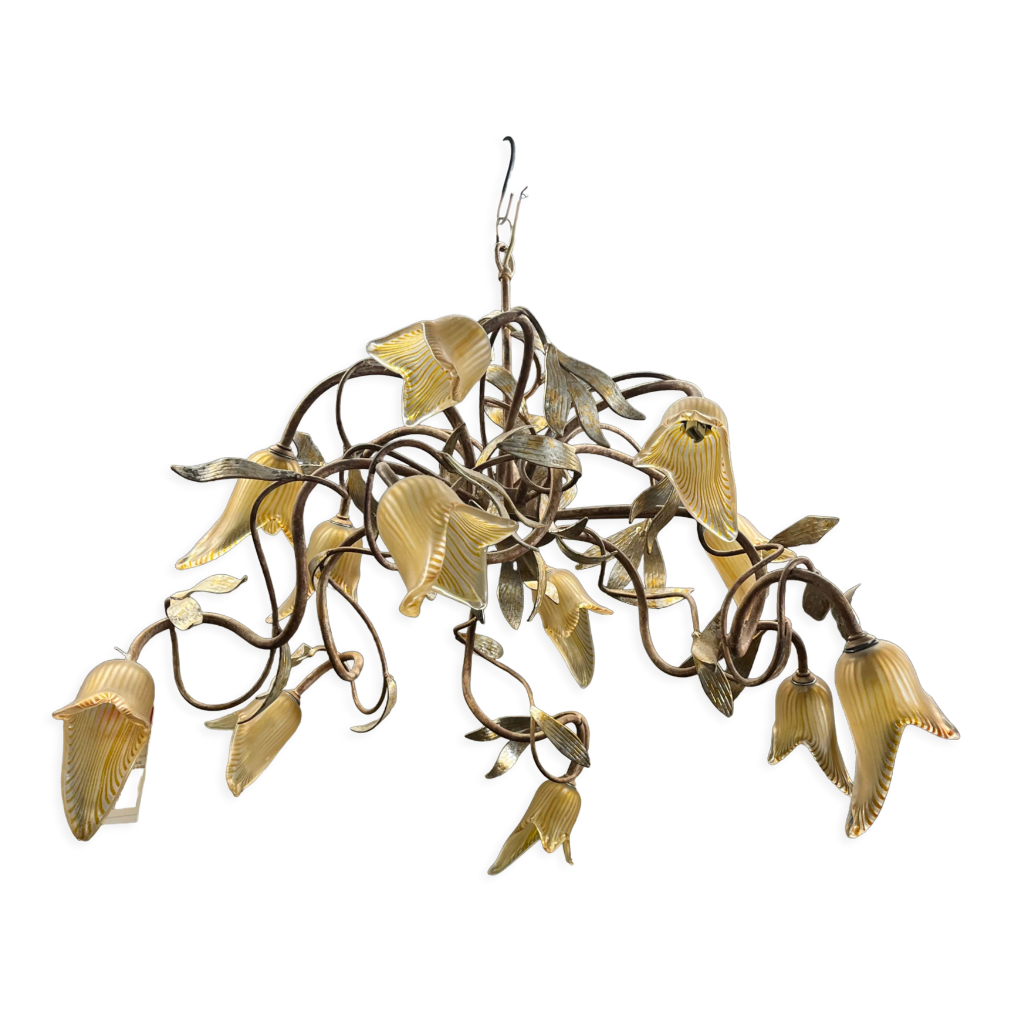 Chandelier and wall lamp Murano