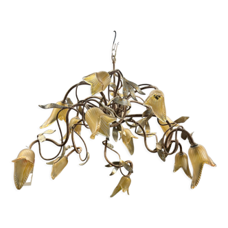 Chandelier and wall lamp Murano