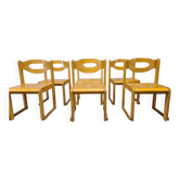 Lot de 6 chaises traineau
vintage