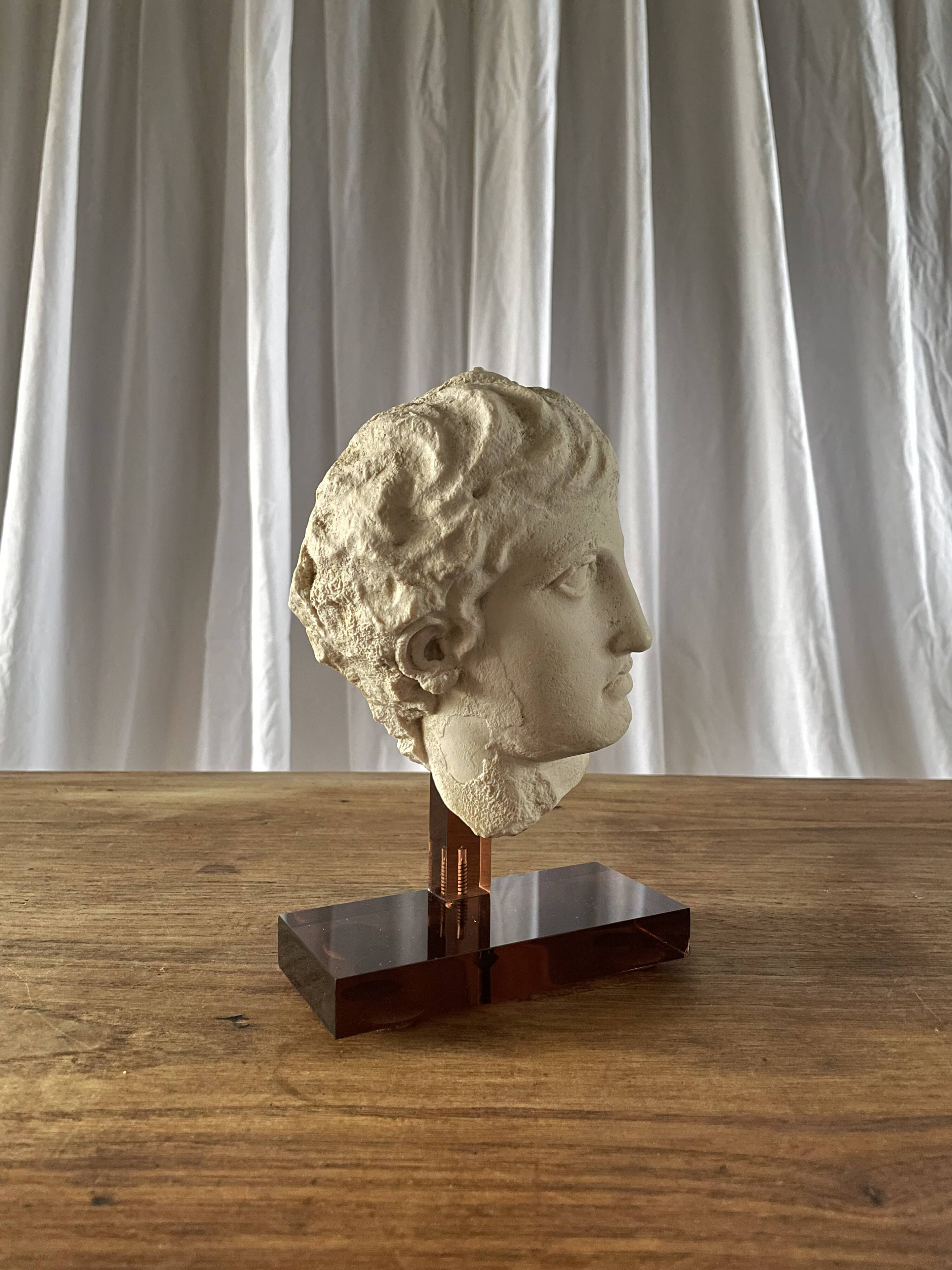 Ancient Greek head – Ephebe – Cast from the Louvre Museum