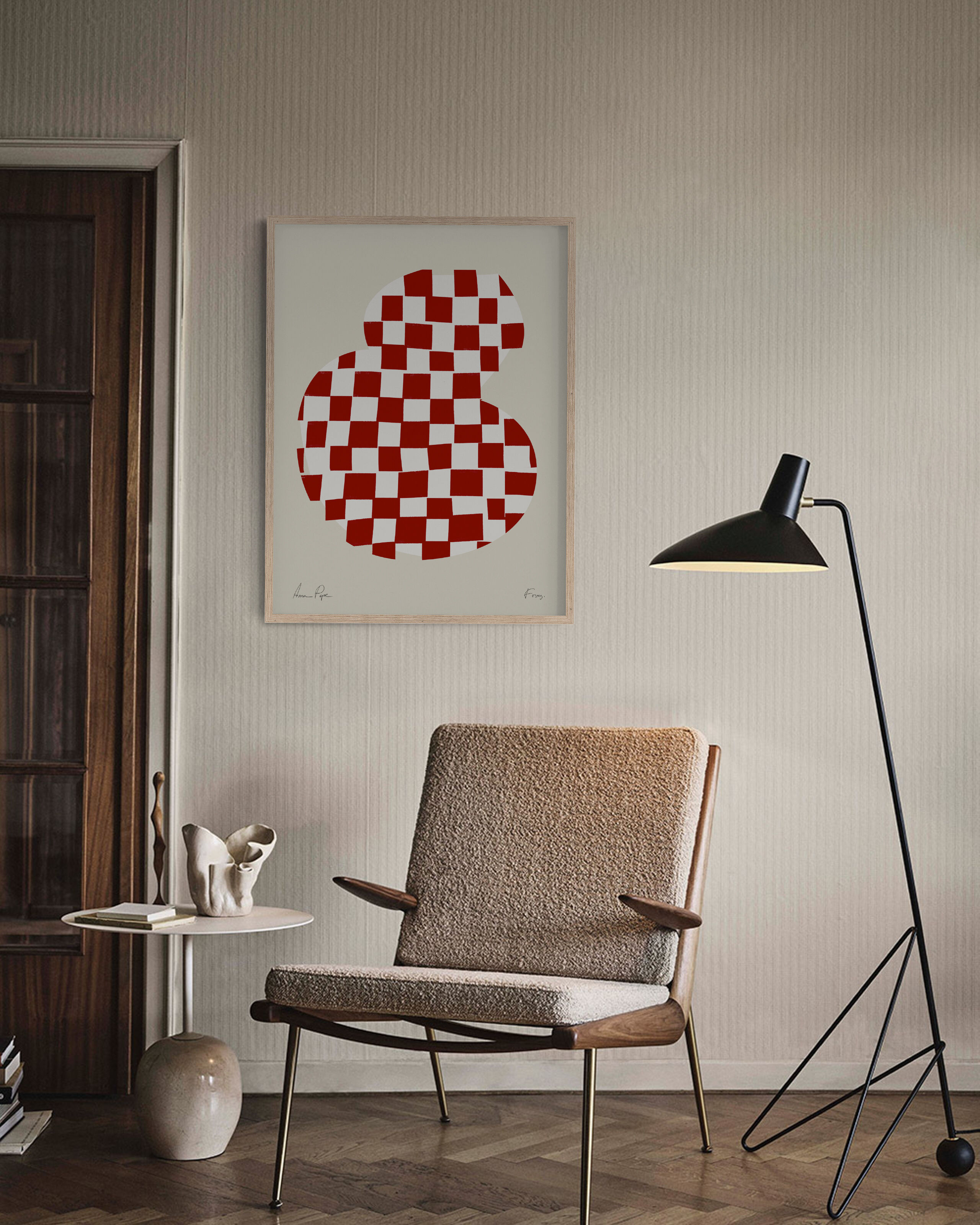 Framed abstract giclee art print 50x70cm