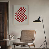 Framed abstract giclee art print 50x70cm