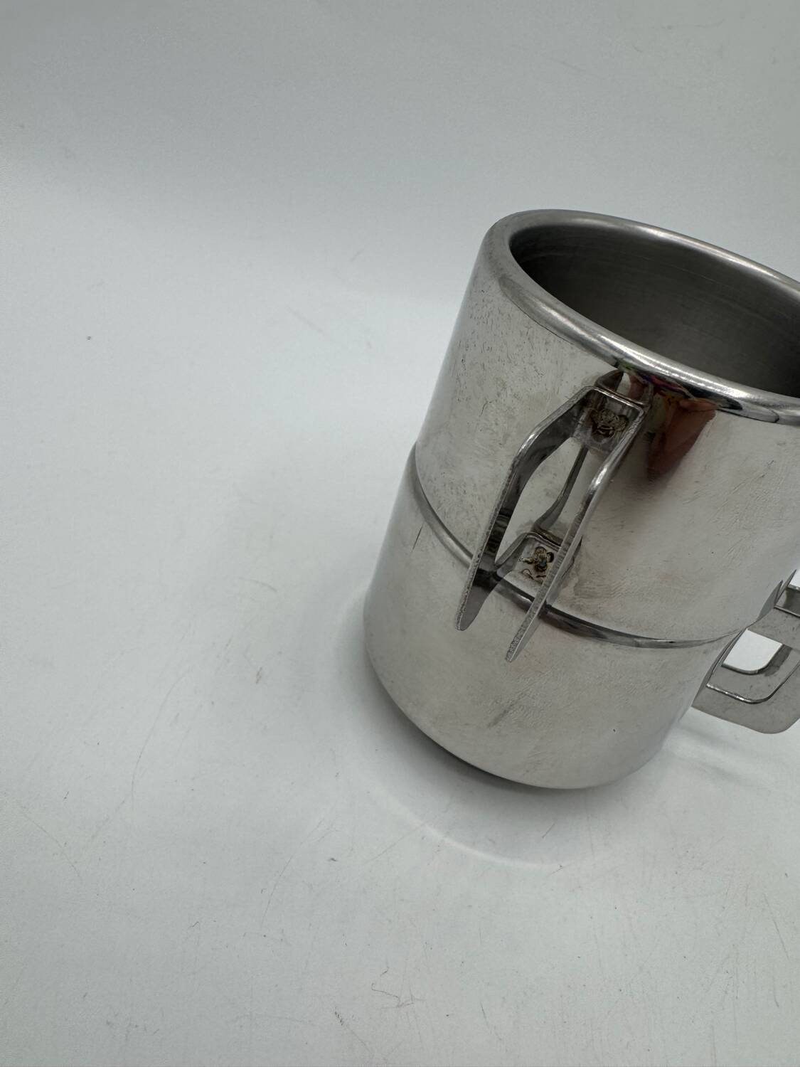 Set of vintage stainless steel cups