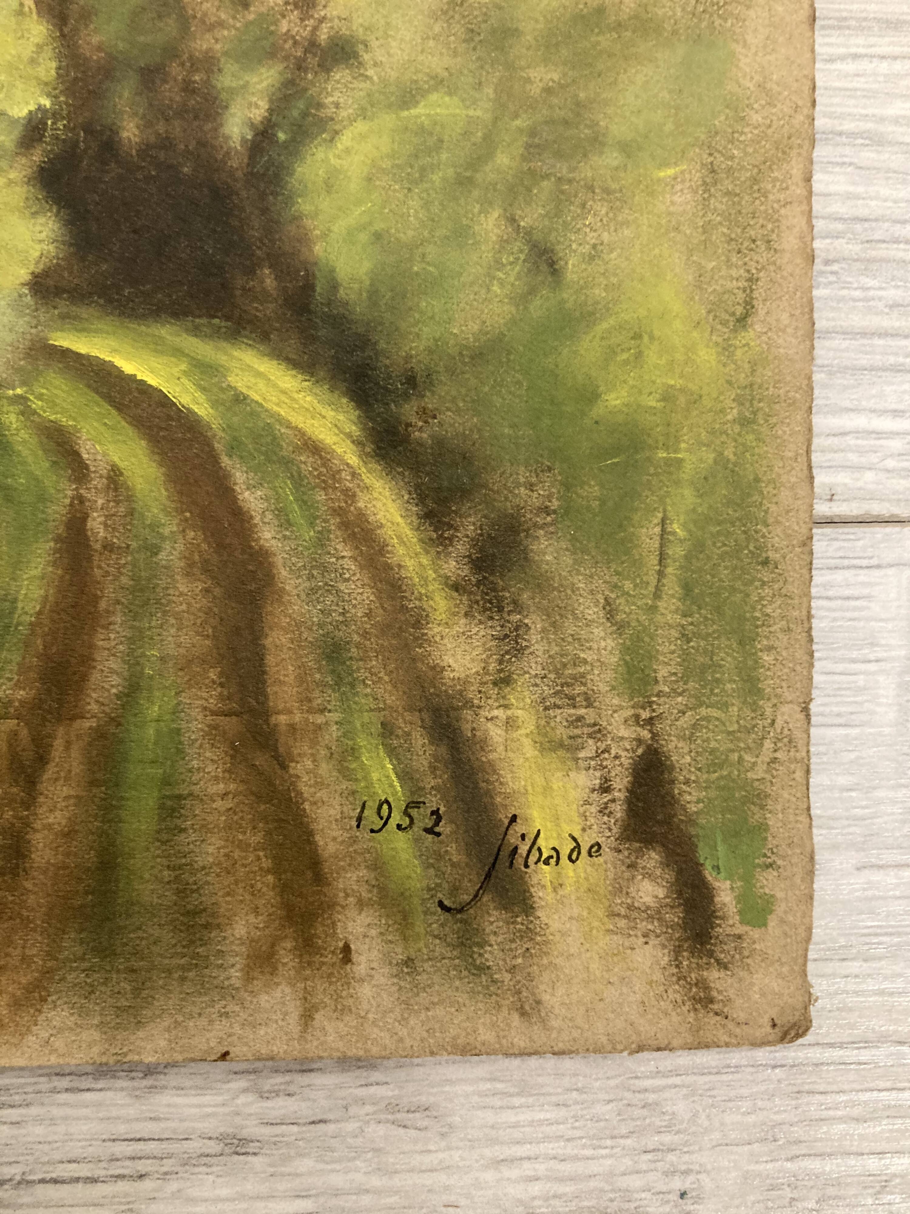 Vintage landscape painting