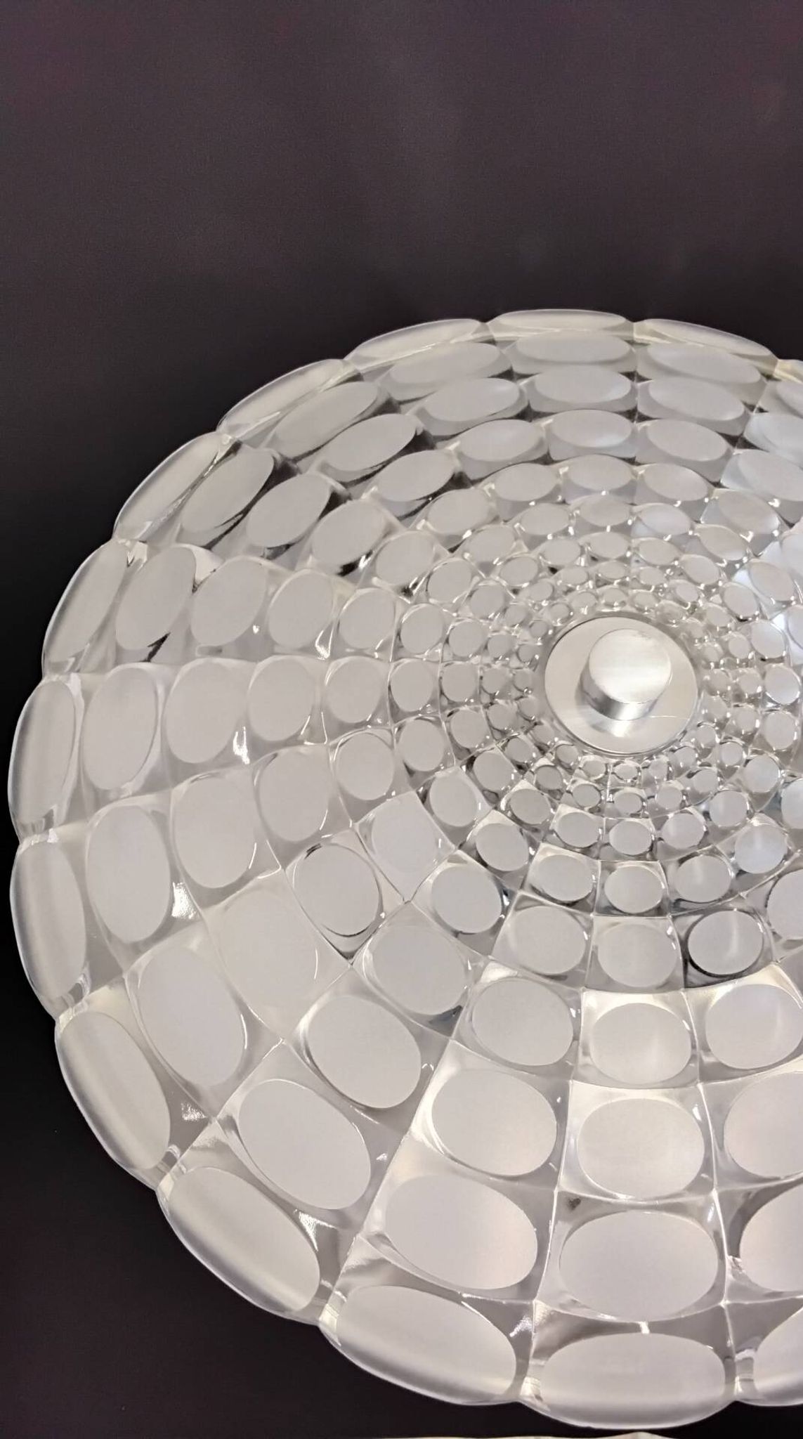 Glass ceiling light Peill & Putzler 1970s