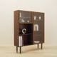 Rosewood display cabinet by Omann Jun Møbelfabrik model 6 with lighting, Denmark 1960s