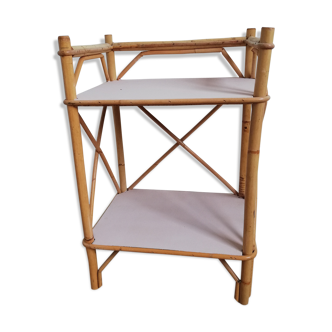Vintage rattan shelf