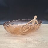 Val Saint Lambert pink salad bowl